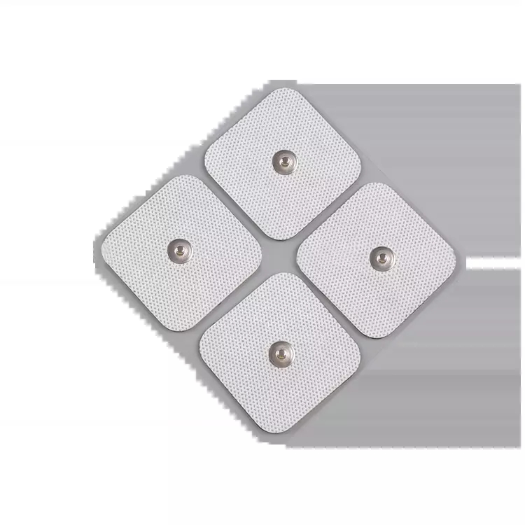 Reusable Square TENS Unit Replacement Electrode Pads with Premium Adhesive Gel